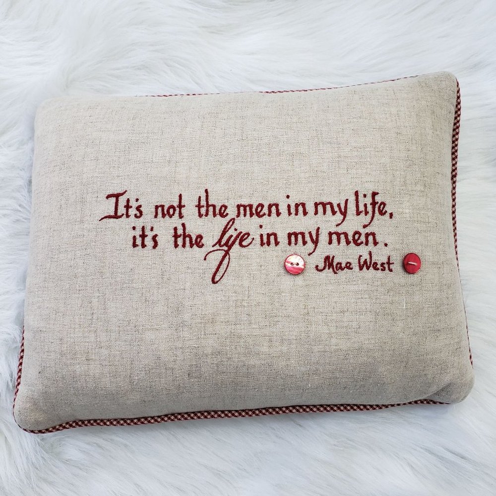 Design Legacy‎ Dallas animal print/ Mae West quote feather throw pillow